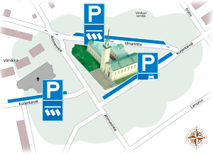 Viinikan kirkon pysäköinti